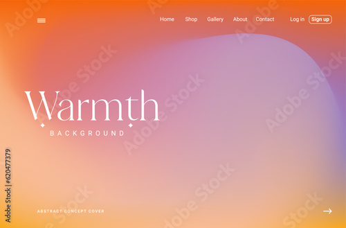 Trendy gradient warmth summer fluid wave background, colorful abstract liquid. Orange design wallpaper for banner, poster, cover, flyer, presentation, advertising, landing page
