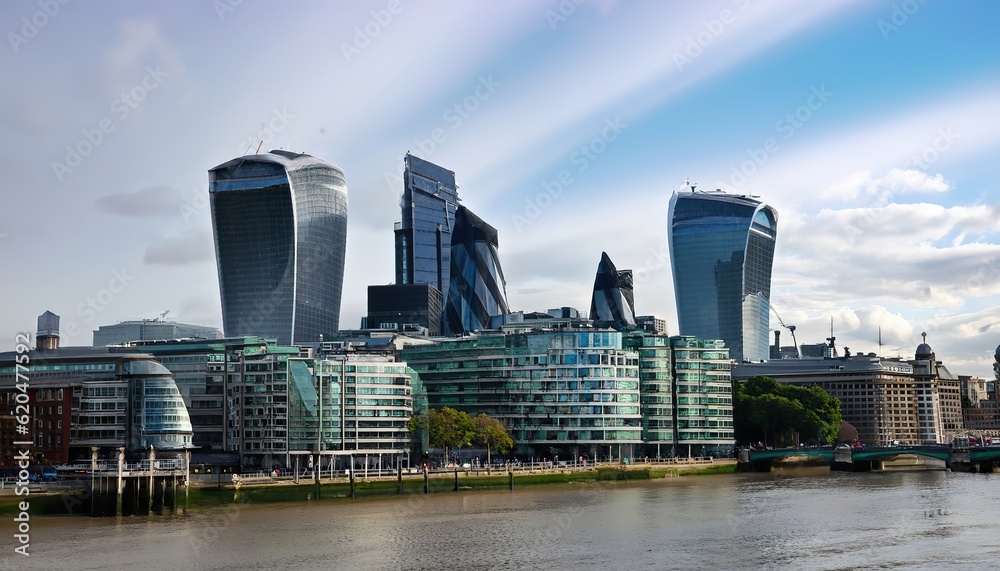 Obraz premium city docklands skyline