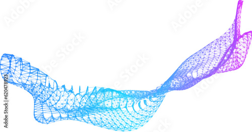 Network lines. Net wave information flow. Scientific paradigm solutions future. Forward vision progress. Big data cells deep development analysis. foresight conference background banner.