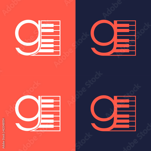 An illustration of the letter "G" in the shape of a musical note melody used for branding, brand identity, logo design, vector, business, and company.