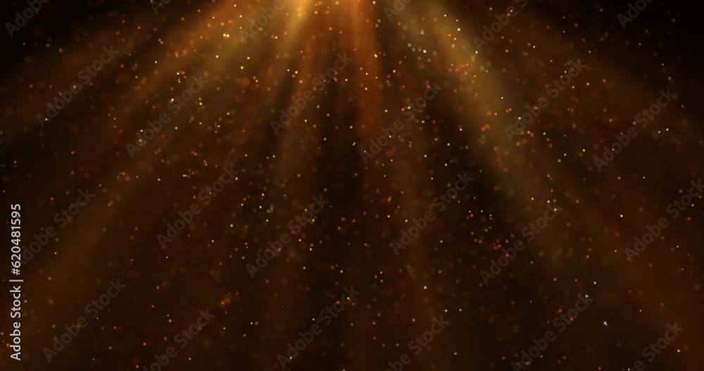 Glittering yellow light background falling.