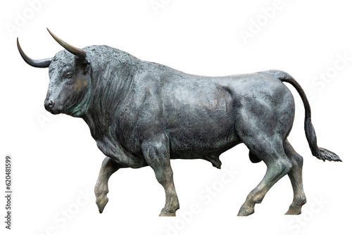 Foto spanish bull statue isolated on transparent background