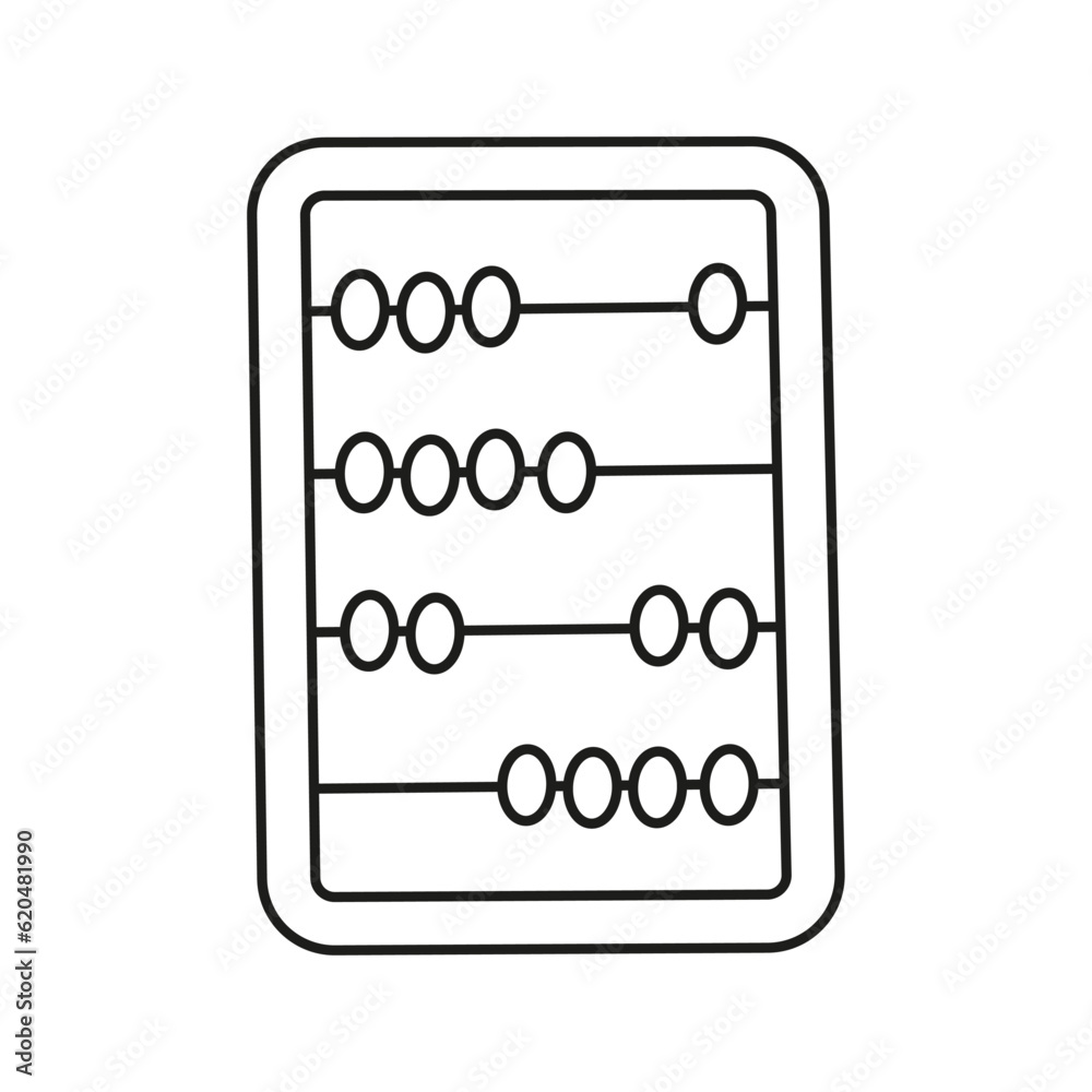 Vector illustration of abacus doodle style. Vector illustration of abacus doodle style.