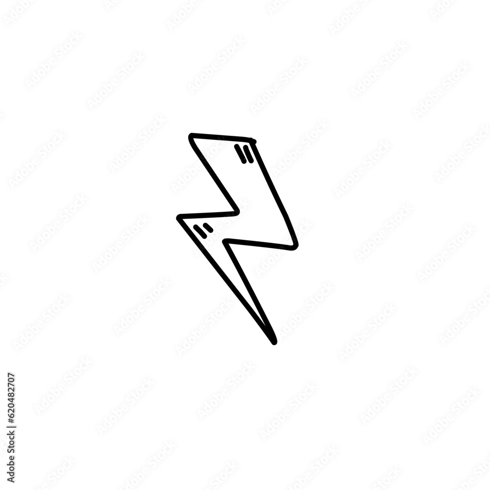 Handdrawn lightning Handdrawn lightning