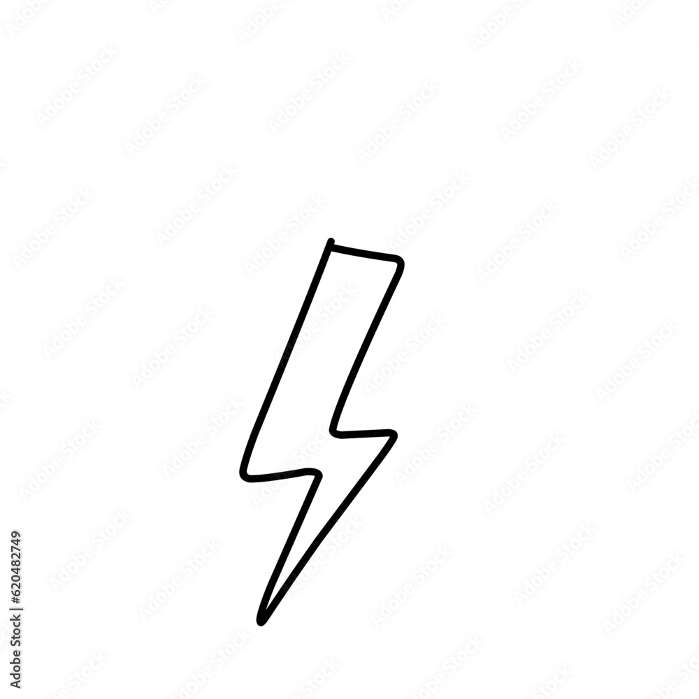 Handdrawn lightning Handdrawn lightning