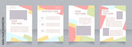 Breastfeeding guide blank brochure layout design. Newborn care. Vertical poster template set with empty copy space for text. Premade corporate reports collection. Editable flyer paper pages