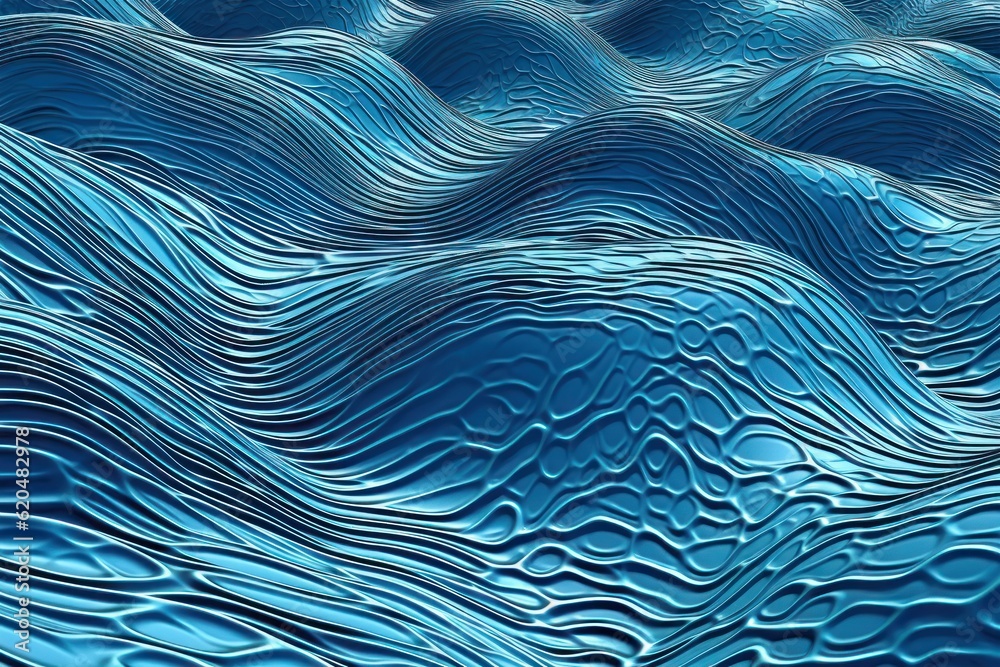Intricate patterns formed by water ripples in a serene pool or pond, showcasing the beauty and complexity of nature's artistry. Generative AI.
