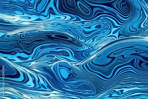 Intricate patterns formed by water ripples in a serene pool or pond, showcasing the beauty and complexity of nature's artistry. Generative AI. 