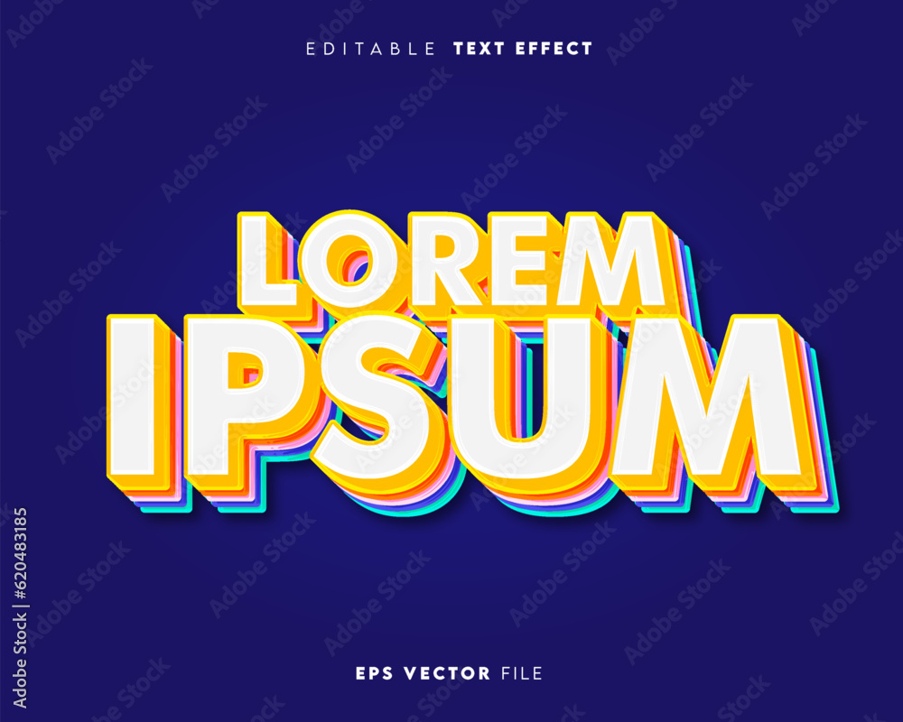 happy theme modern colorful text effect