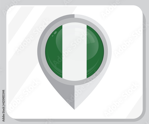 Free Download Nigeria Circle Glossy Pride Flag Icon
 - GFXLoad