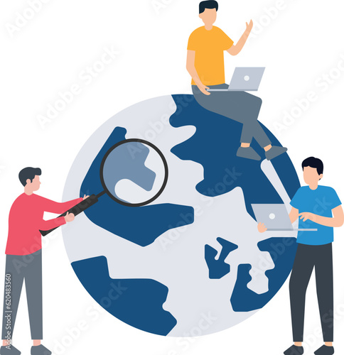 Work from anywhere, Business in world, Remote working, Freelance, Global business, Business world globe

