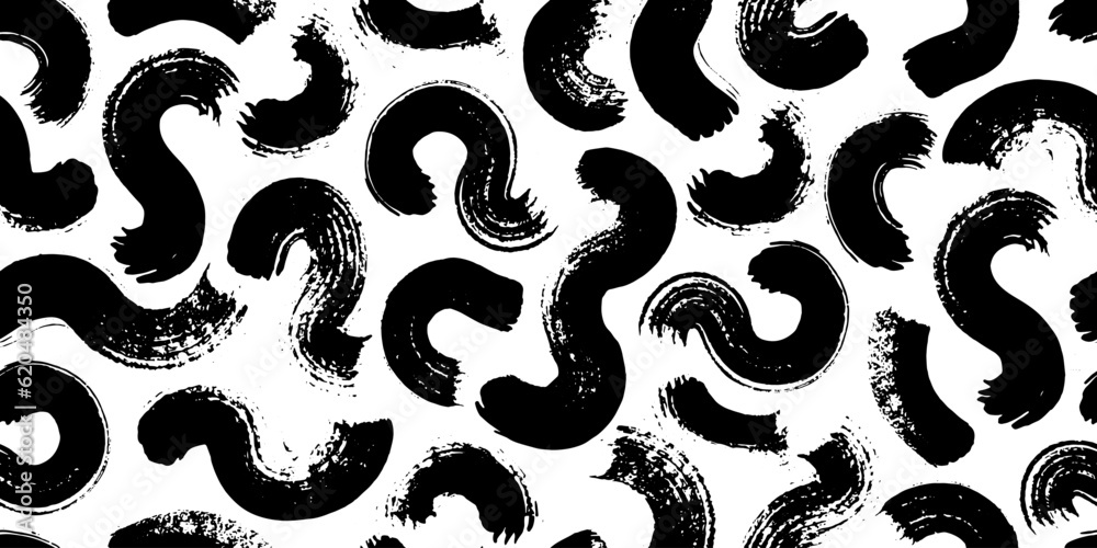 Seamless pattern with abstract natural forms, curls, waves. Endless wallpaper, fabric, clothes print.