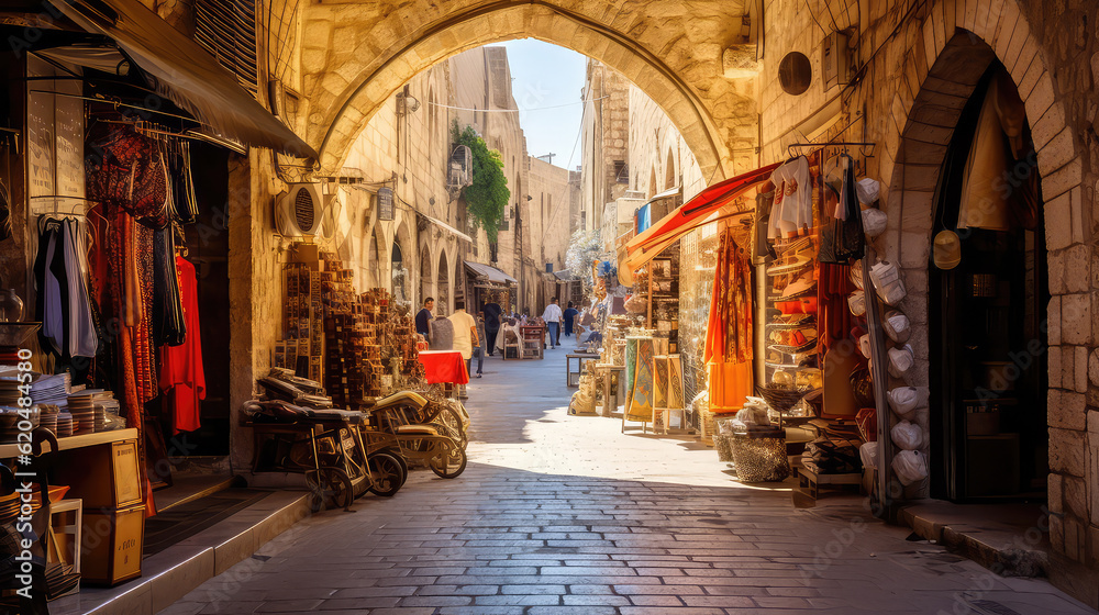 Traditional Syrian bazaar in Damascus