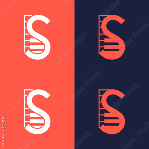 An illustration of the letter "S" in the shape of a musical note melody used for branding, brand identity, logo design, vector, business, and company