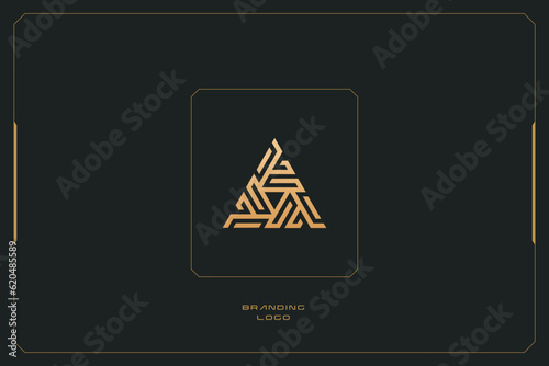 Abstract  Trigram Marketing Trading Networking Logo