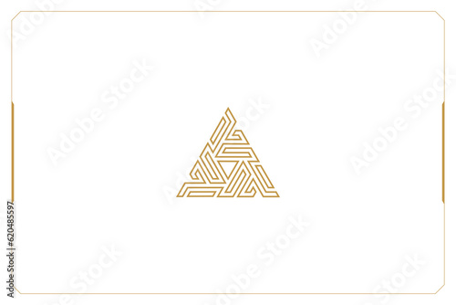 Abstract  Trigram Marketing Trading Networking Logo