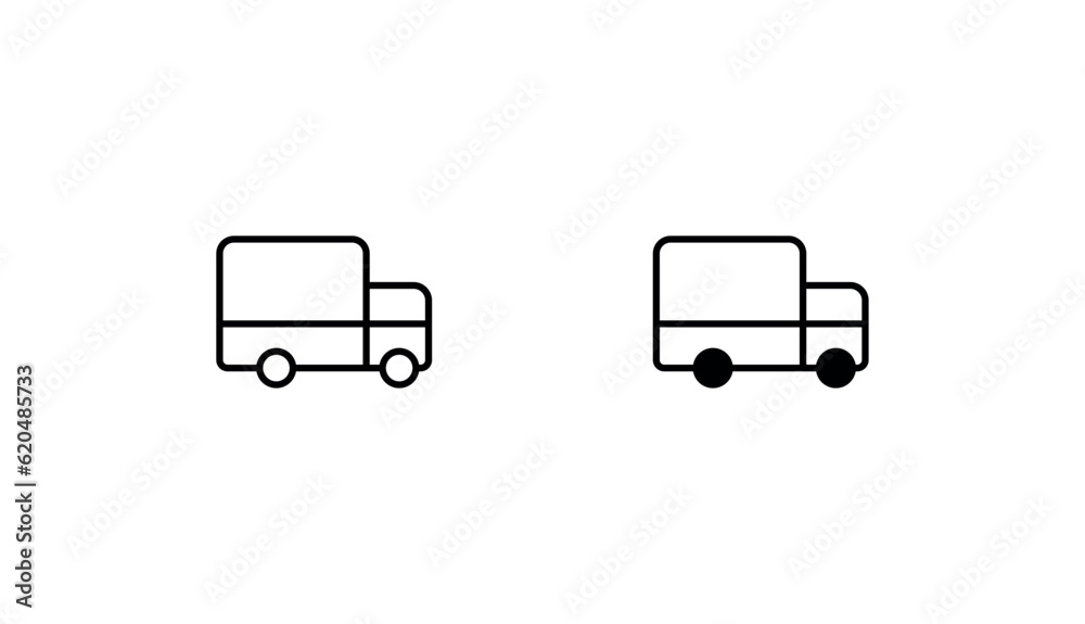 Delivery Truck icon design with white background stock illustration Delivery Truck icon design with white background stock illustration
