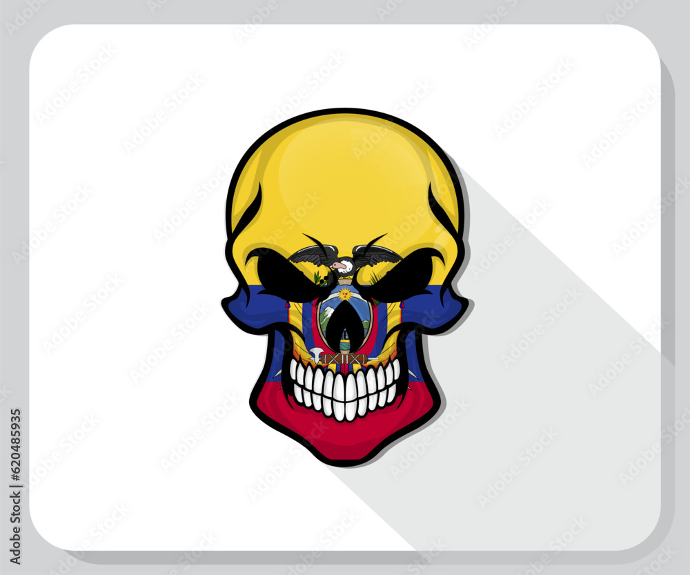 Ecuador Skull Scary Flag Icon
Ecuador Skull Scary Flag Icon