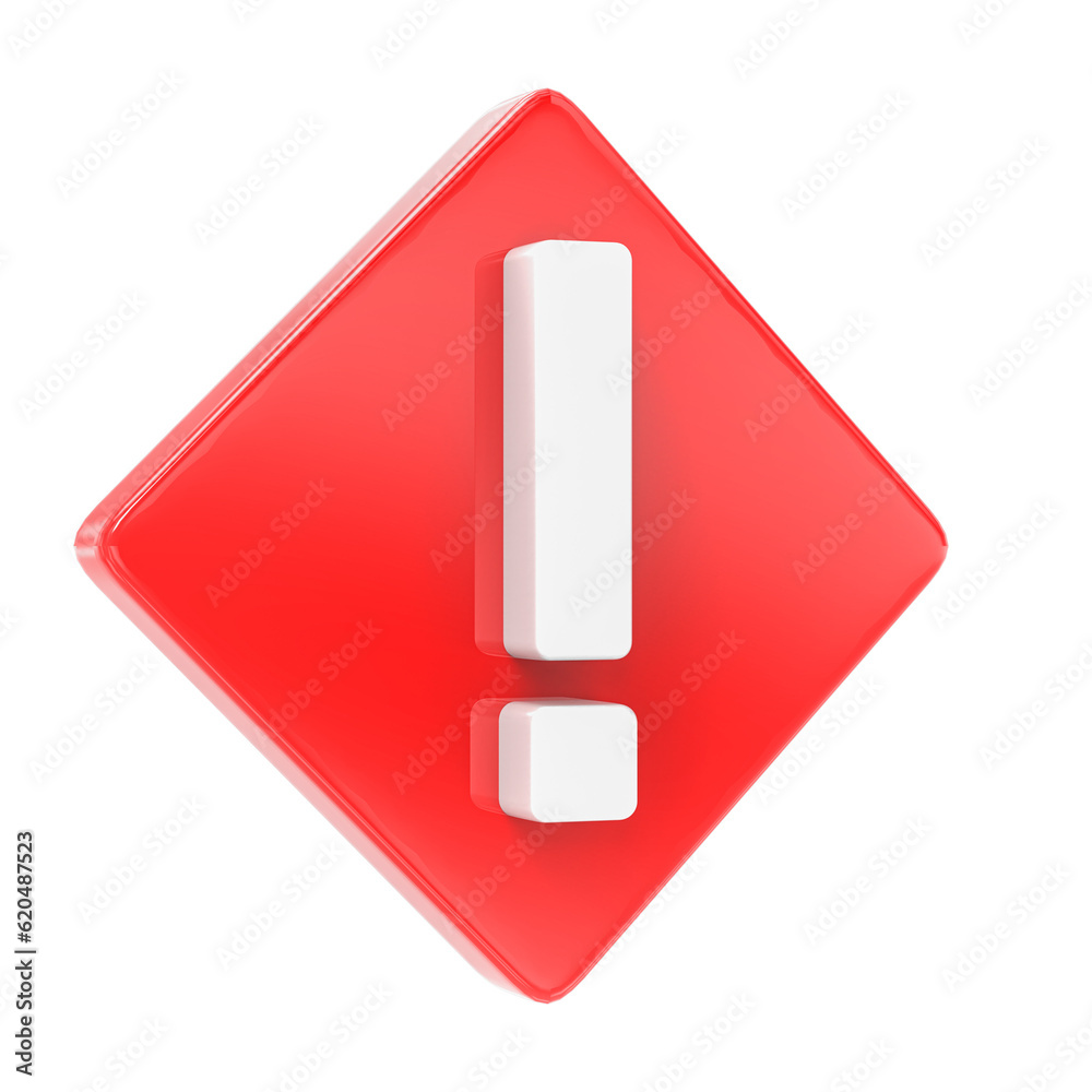 Exclamation mark 3d icon Exclamation mark 3d icon