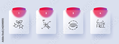Natural cosmetics line icon. Korean cosmetics, face skin care, shadows, mascara, makeup. Pastel color background. Vector line icon