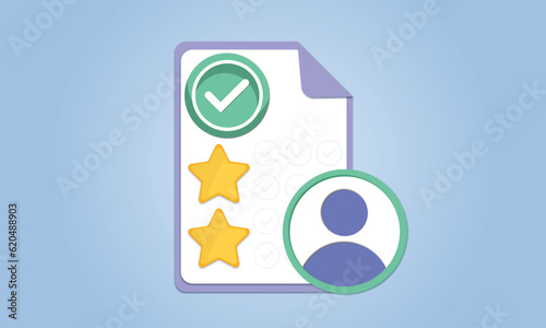 Personal Features.on blue background.Vector Design Illustration.