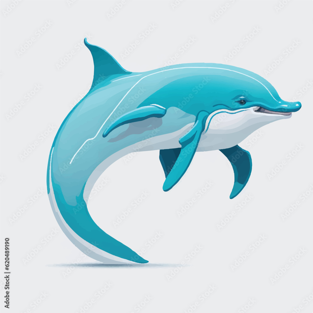 dolphin, vector, illustration, white background dolphin, vector, illustration, white background