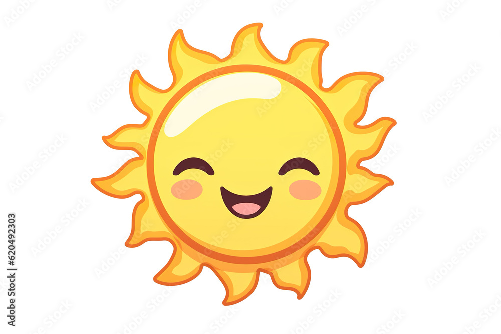 Kawaii sun sticker image, in the style of kawaii art, meme art, animated gifs isolated white background Kawaii sun sticker image, in the style of kawaii art, meme art, animated gifs isolated white background