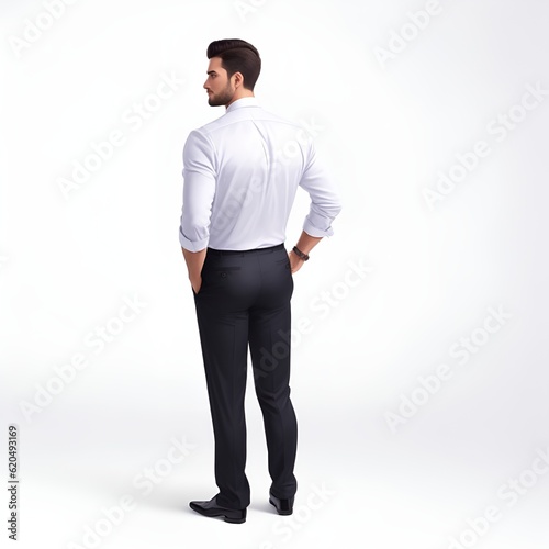 Businessman in the back view