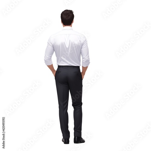 Businessman in the back view