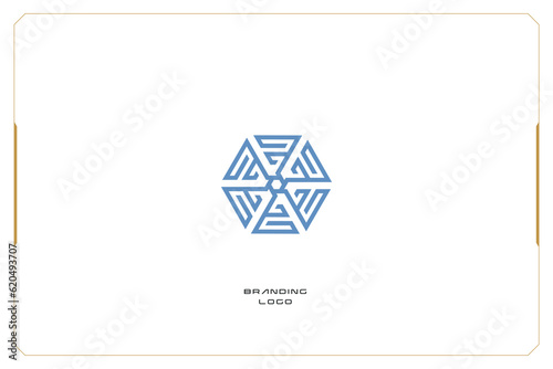 Hexagon Marketing Trading Networking Vector Logo Concept