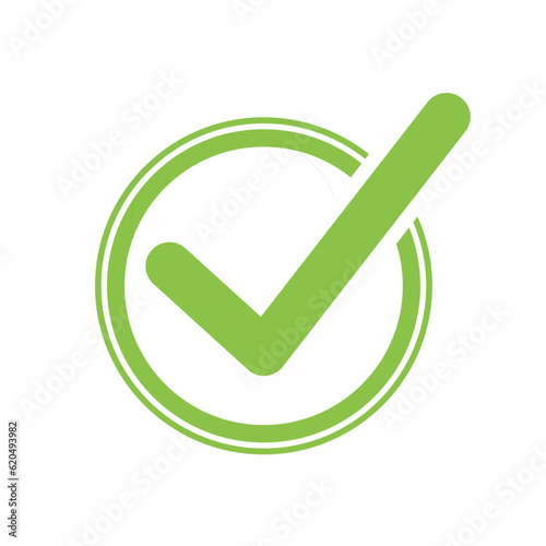 green tick used as a sign of agreement