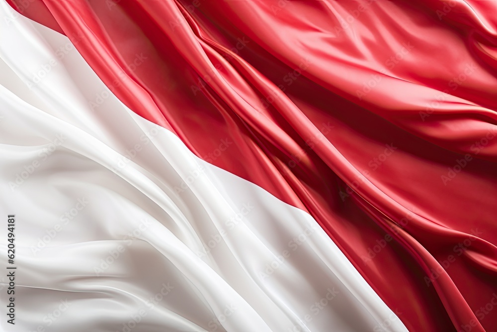 Indonesia flag isolated on white background with clipping path