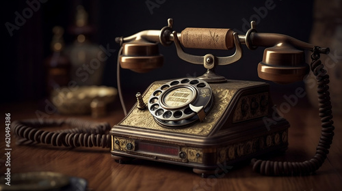 vintage phone retro antique, Generative Ai