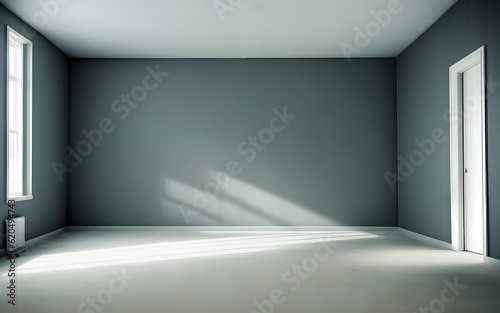 Wallpaper Mural Indoor interior empty room with blank wall space for background Torontodigital.ca