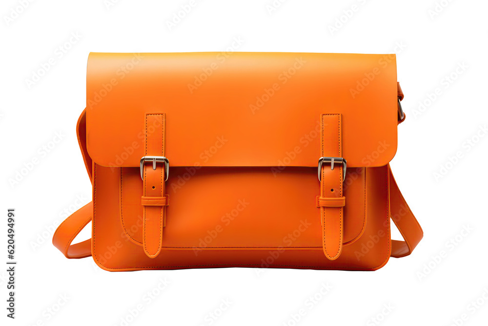 Orange Messenger Bag On Isolated Transparent Background, Png ...