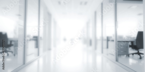 Blurred Business Office Interior. 