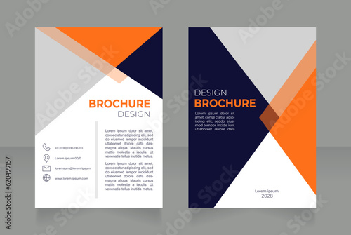 Telemarketing company services promo blank brochure design. Template set with copy space for text. Premade corporate reports collection. Editable 2 paper pages. Montserrat font used