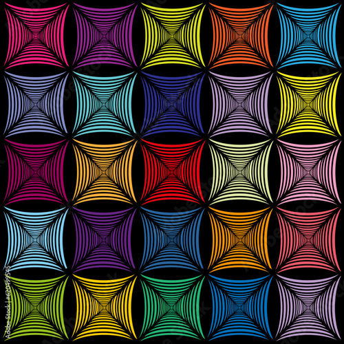 Fondo abstracto geométrico con cuadrados de colores.