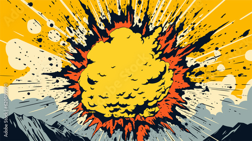 risograph meteor shower climbing vector illustration 07