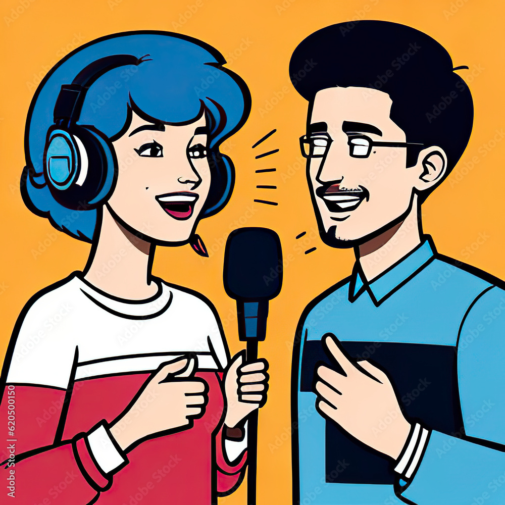 Podcast communication- live streaming Created with generative AI Podcast communication- live streaming Created with generative AI