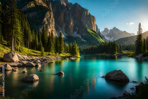 lake in mountains