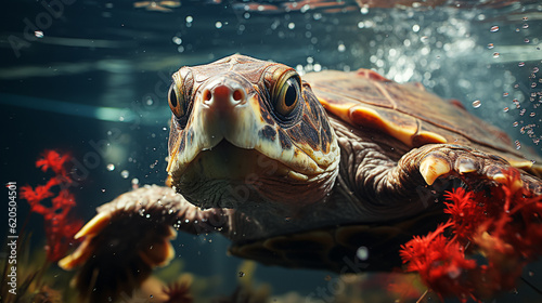 turtle on the water © samarpit