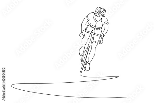 athlete cycling outdoors helmet safety lifestyle line art