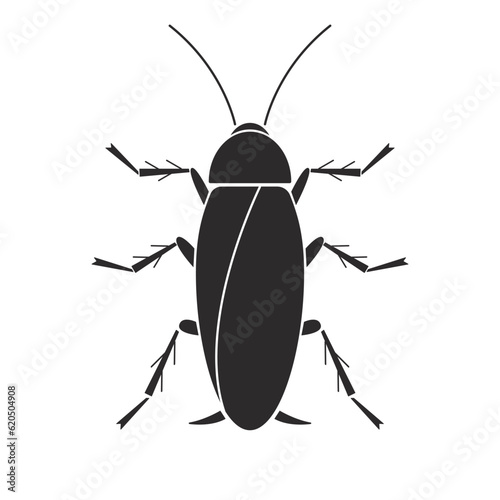 Insect order blattodea cockroach geometric icon vector illustration