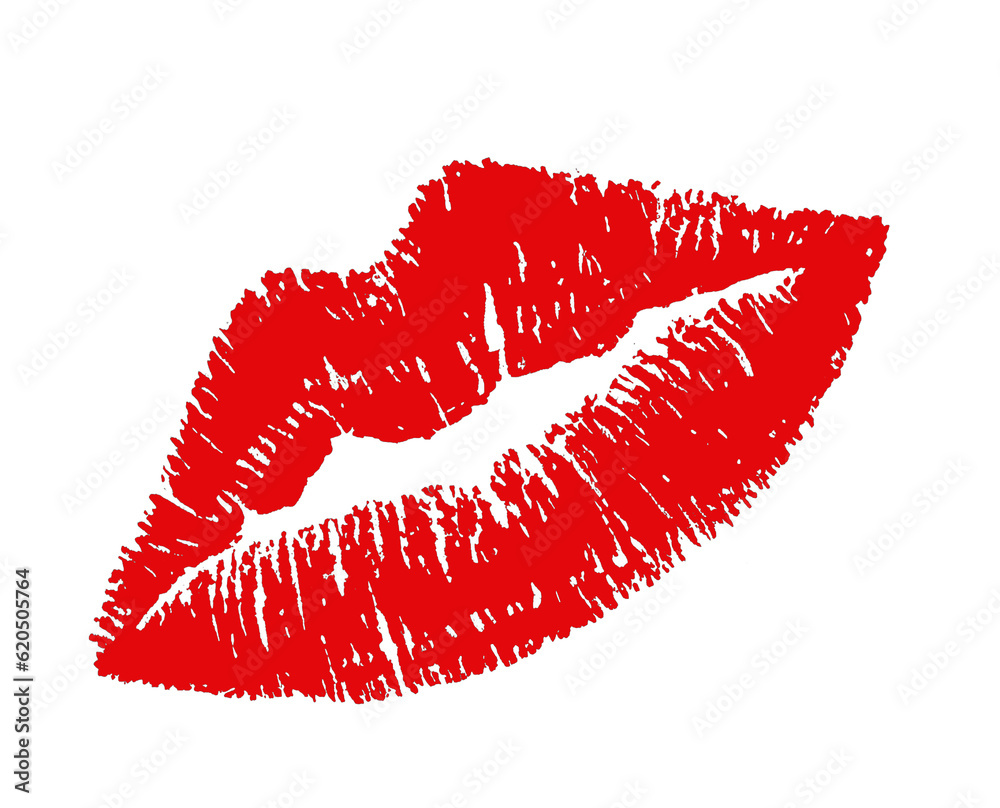 Naklejka premium Icon of red lips