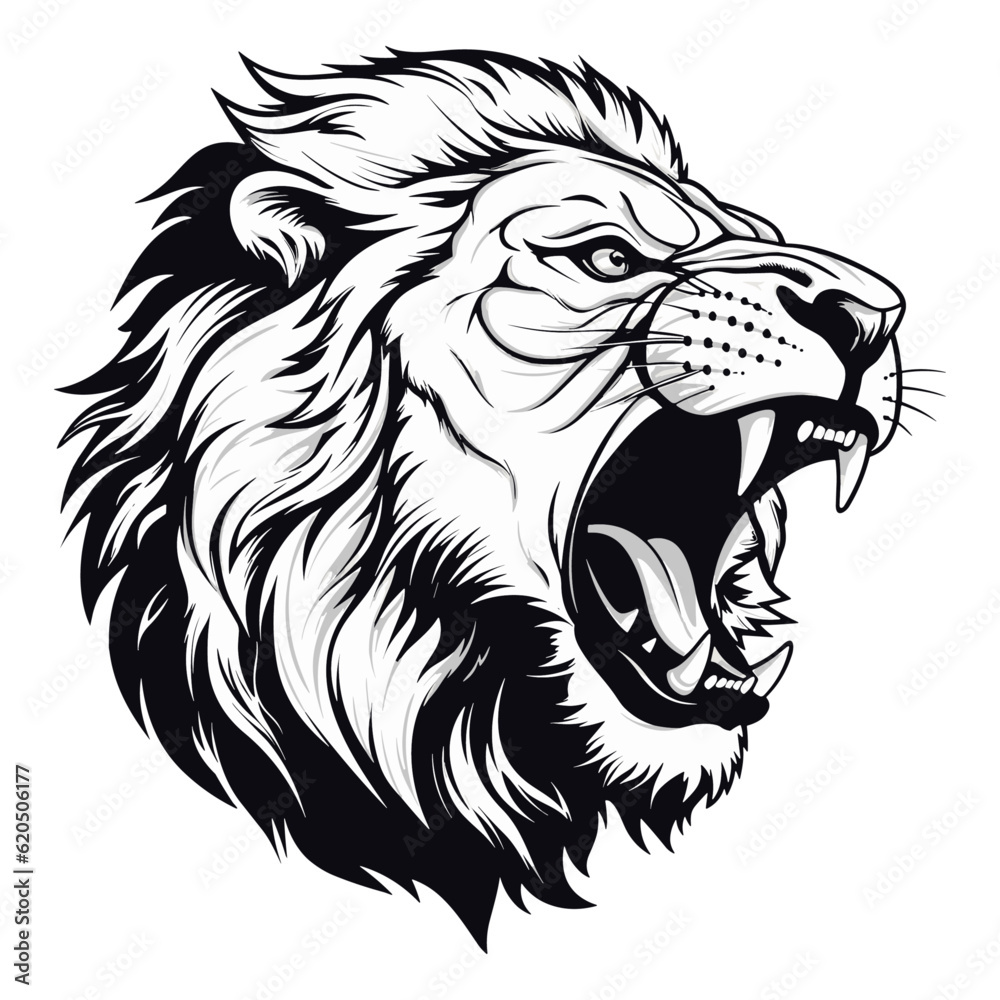 Majestic Lion Vector Illustration Majestic Lion Vector Illustration
