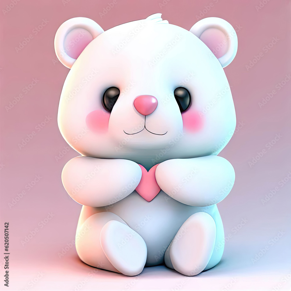 white bear, Generative AI design. white bear, Generative AI design.