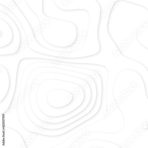 Abstract White paper cut background with lines.3d realistic papercut decoration textured with wavy layers. modern wallpaper texture and 3d realistic design use for banner flyers, posters.