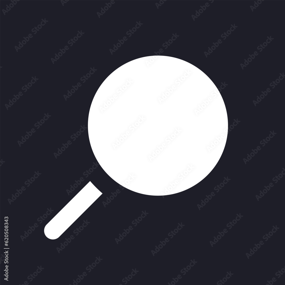 Magnifying glass dark mode glyph ui icon. Tool for search online. User interface design. White silhouette symbol on black space. Solid pictogram for web, mobile. Vector isolated illustration Magnifying glass dark mode glyph ui icon. Tool for search online. User interface design. White silhouette symbol on black space. Solid pictogram for web, mobile. Vector isolated illustration