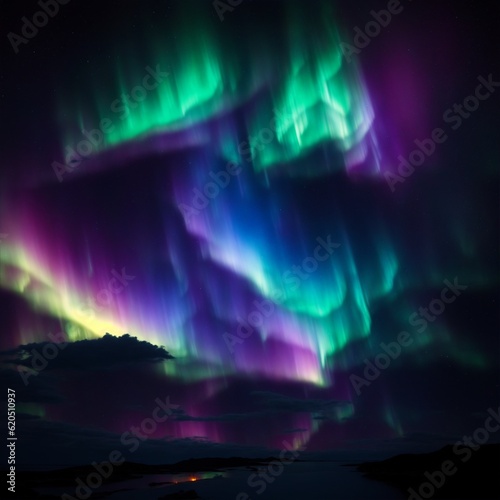aurora borealis sky, black background